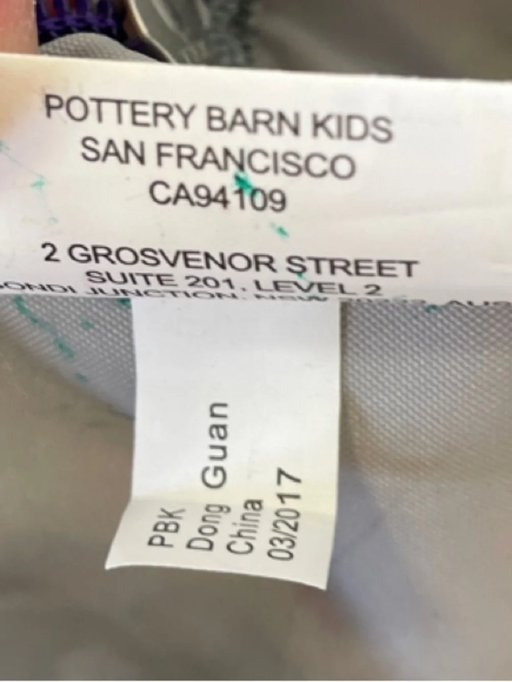 POTTERY BARN KIDS Mackenzie Lavender Butterfly Pencil Case Pouch Purple Trim